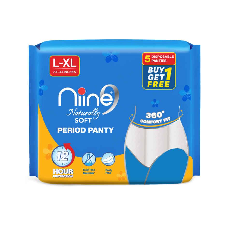 Niine Naturally Soft Disposable Period Panty | L-XL - Buy 1 Get 1 Free