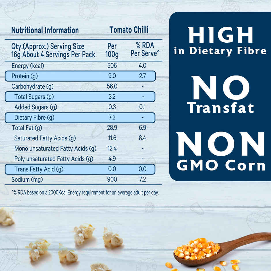 ACT II Instant Tomato Chilli  Popcorn | Tomato Chilli Seasoning Sachet included | Ready in 3 minutes