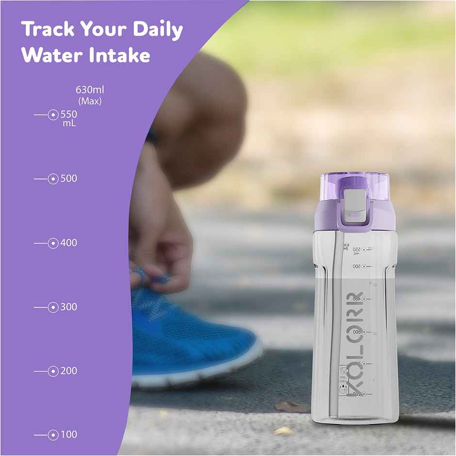 Kolorr Glide 630 ml Bottle | Grey & Purple | Ideal for Travel & Everyday Hydration