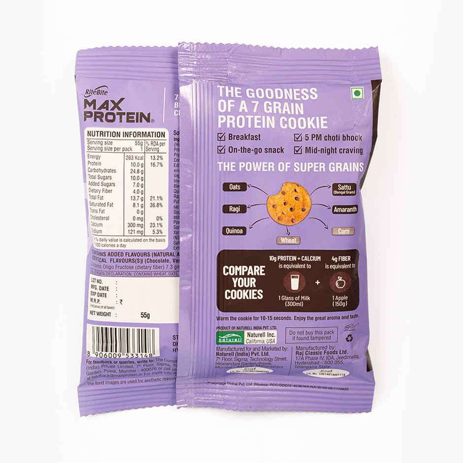 Max Protein Choco Chips Flavoured Biscuits | Maida-free Combo