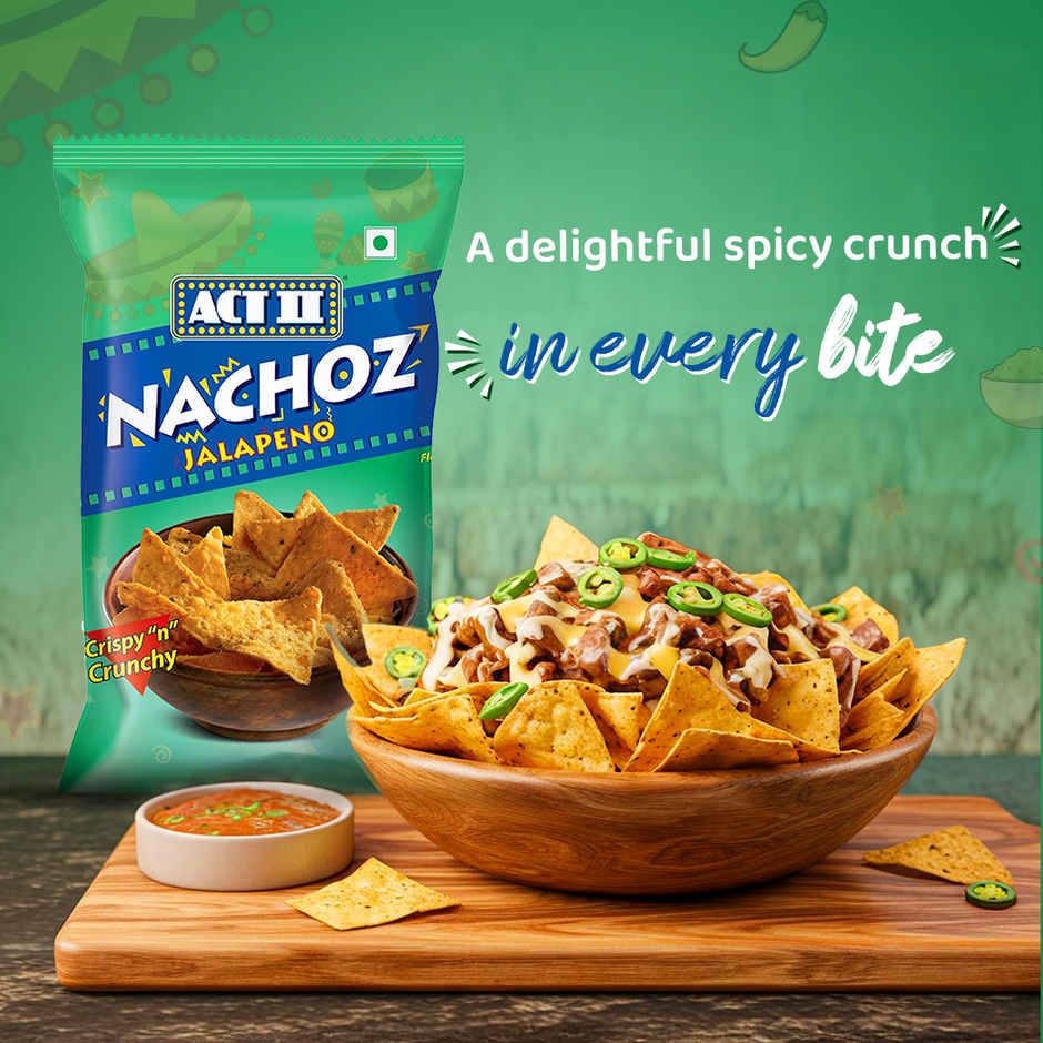 Act II Jalapeno Nachos - Tortilla Chips | Ready to Eat Snacks | Big Pack