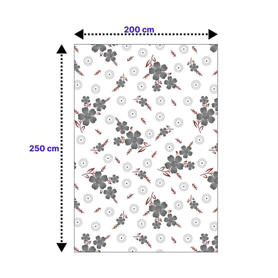 Elegant Weavers Sintra Double Abstract Bedsheet | With 2 Pillow Covers | White & Grey | 87 x 98 in