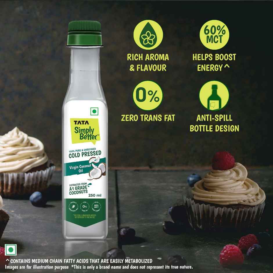 Tata Simply Better Virgin Coconut Cold Pressed Oil | Pure & Unrefined Oil