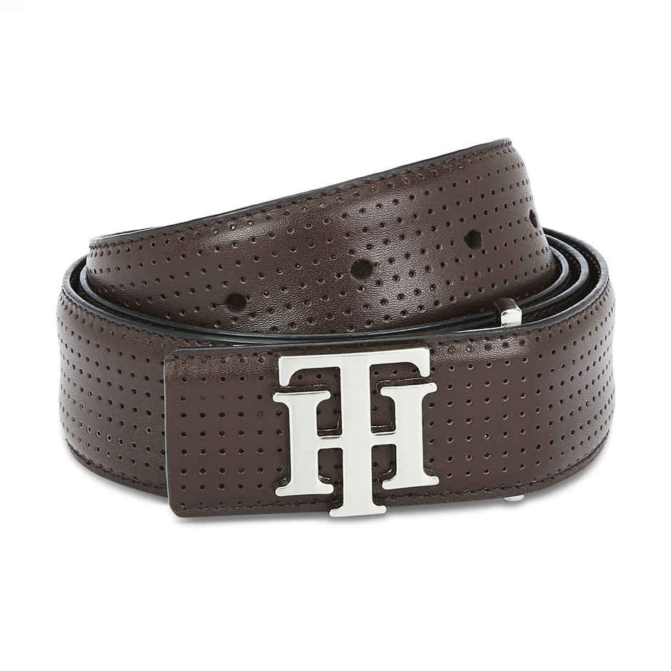 Tommy Hilfiger Men's Leather Belt | Brown - 36 Inches