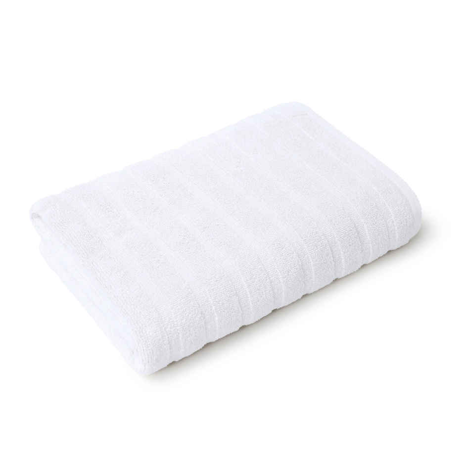 Mytrident Quick Dry Cotton Bath Towel | 28 x 56 in | White