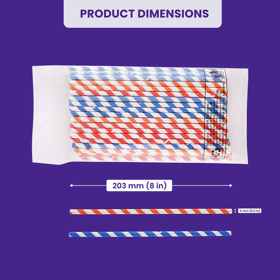 BAY6 Paper Straw - Pack of 50