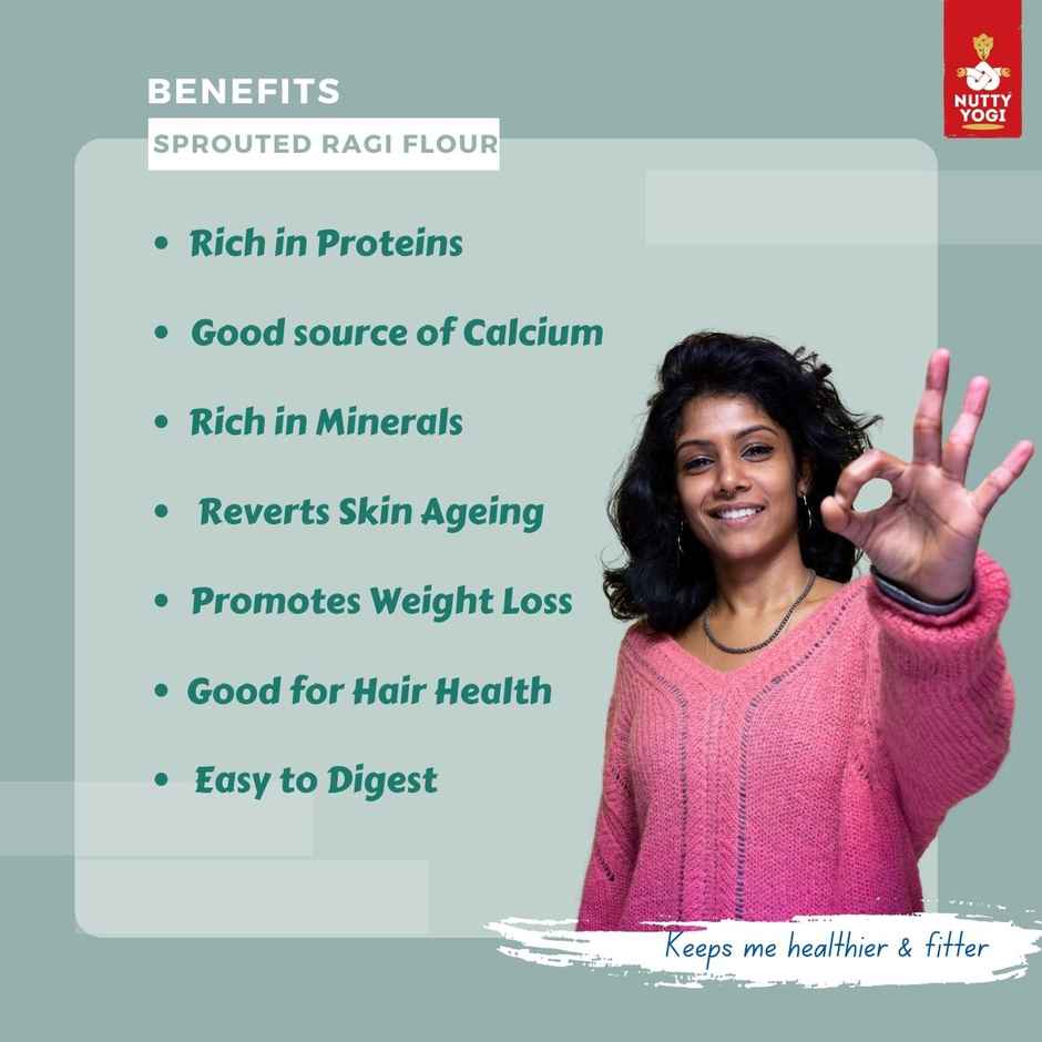 Nutty Yogi Sprouted Ragi Flour