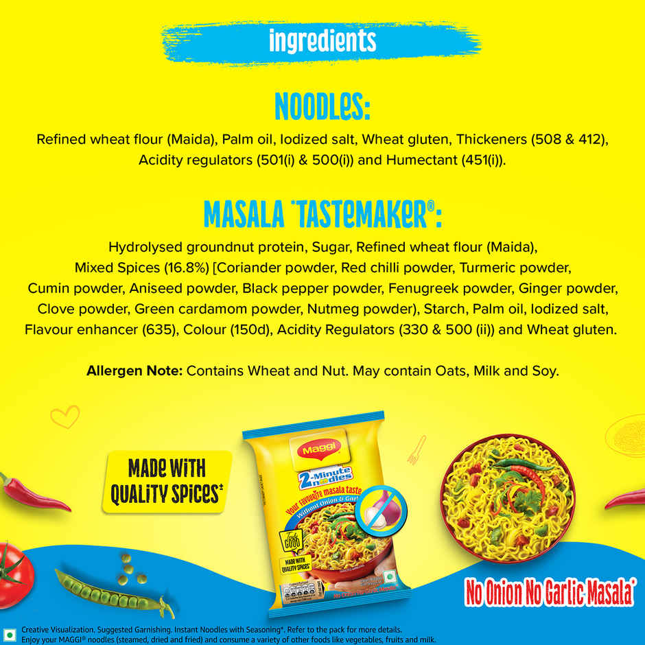 Maggi Masala Noodles No Onion No Garlic Combo