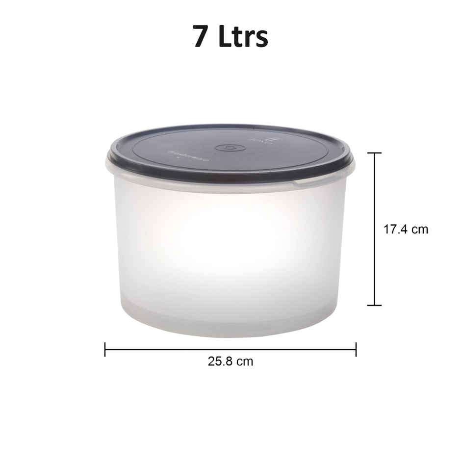 Joyo Fresherware Round Multi-Purpose Plastic Container for Rice, Spices, Atta,etc-7.5 ltr -Assorted