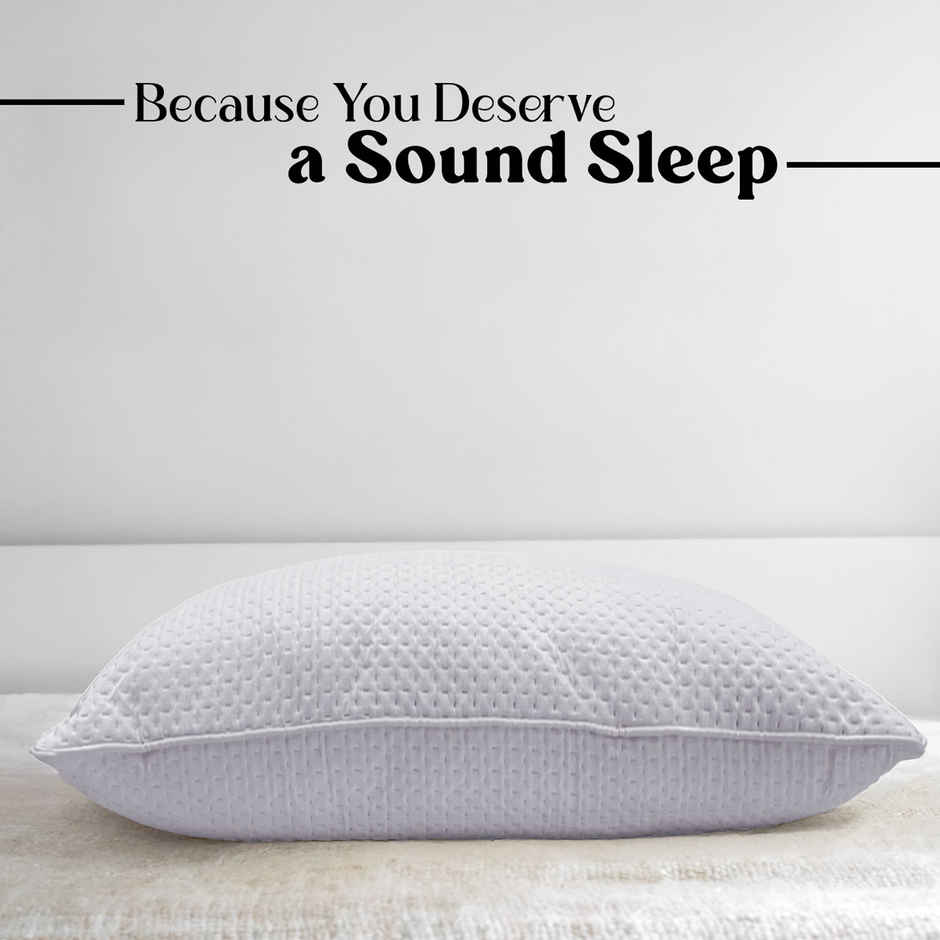 Sassoon Laika Microfiber Quilted Pillow (Grey)