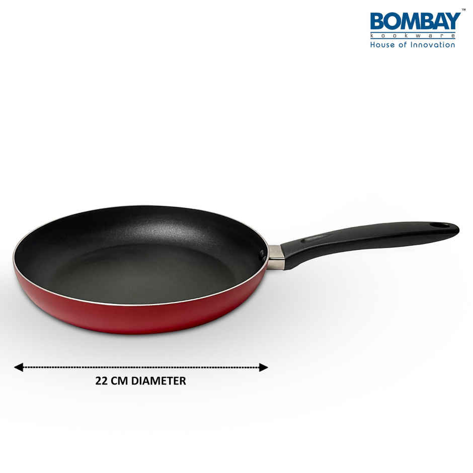 Bombay Kookware Nonstick Tapper Fry Pan - 22 cm