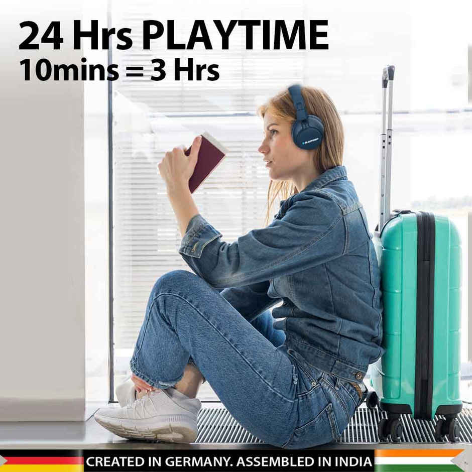 Blaupunkt BH41 Wireless Headphones I Long Playtime 40Mm Drivers | Blue