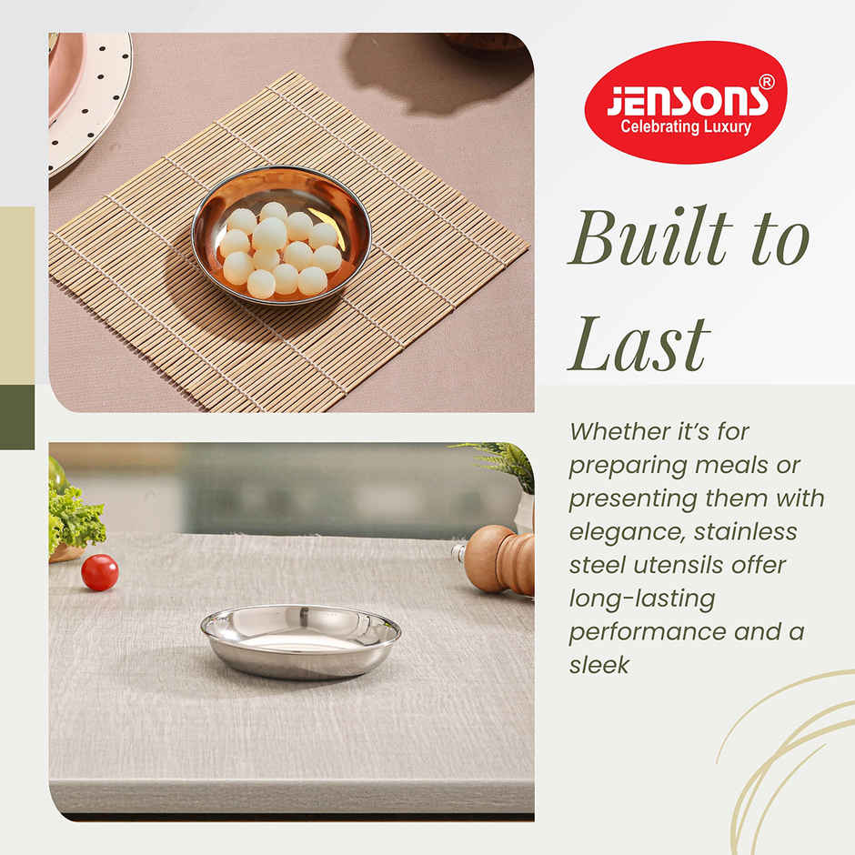 Jensons Stainless Steel Halwa Plate 5.5 Inch