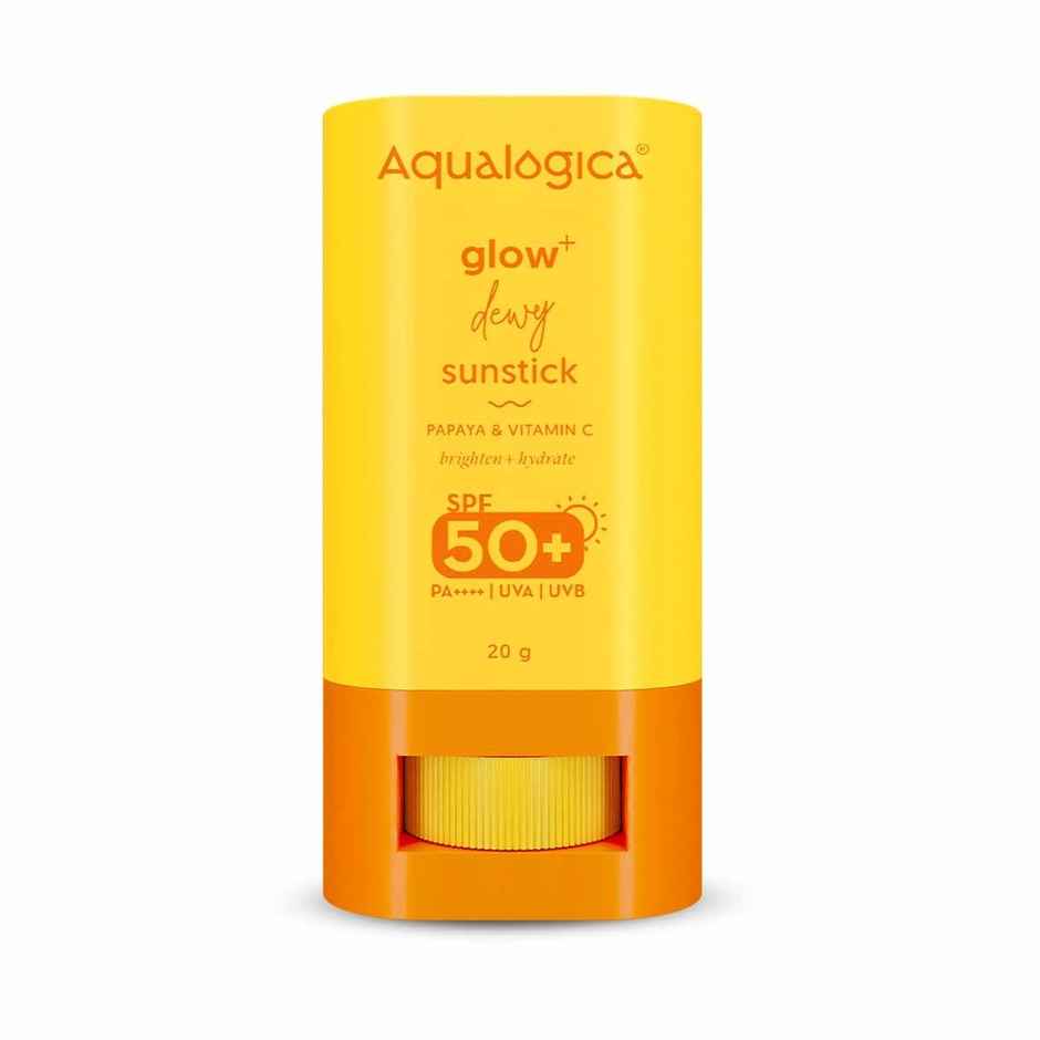 Aqualogica Glow+ Dewy Sunstick with SPF 50+ & PA++++ for Easy Reapplication & No White Cast Color