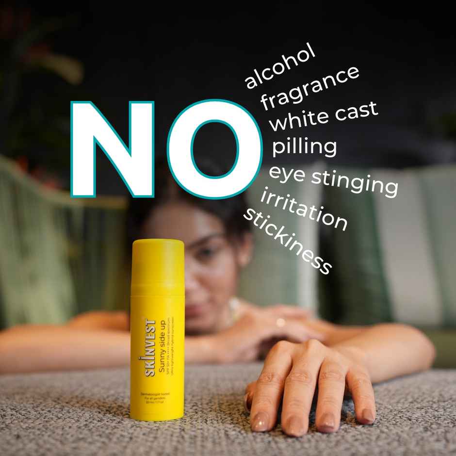 Skinvest Sunny Side Up Ultra Lightweight SPF 50+ Pa ++++ Sunscreen | Protects From Sun Damage