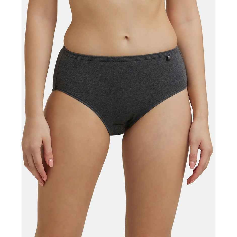 Jockey 1406 Women's Super Combed Cotton Mid Waist Underwear Hipster Panty|PO3 | Multicolor Dark assorted-XXL