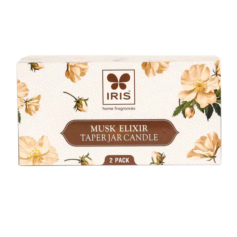 IRIS Musk Elixr Taper Jar Candles | Aroma Candles
