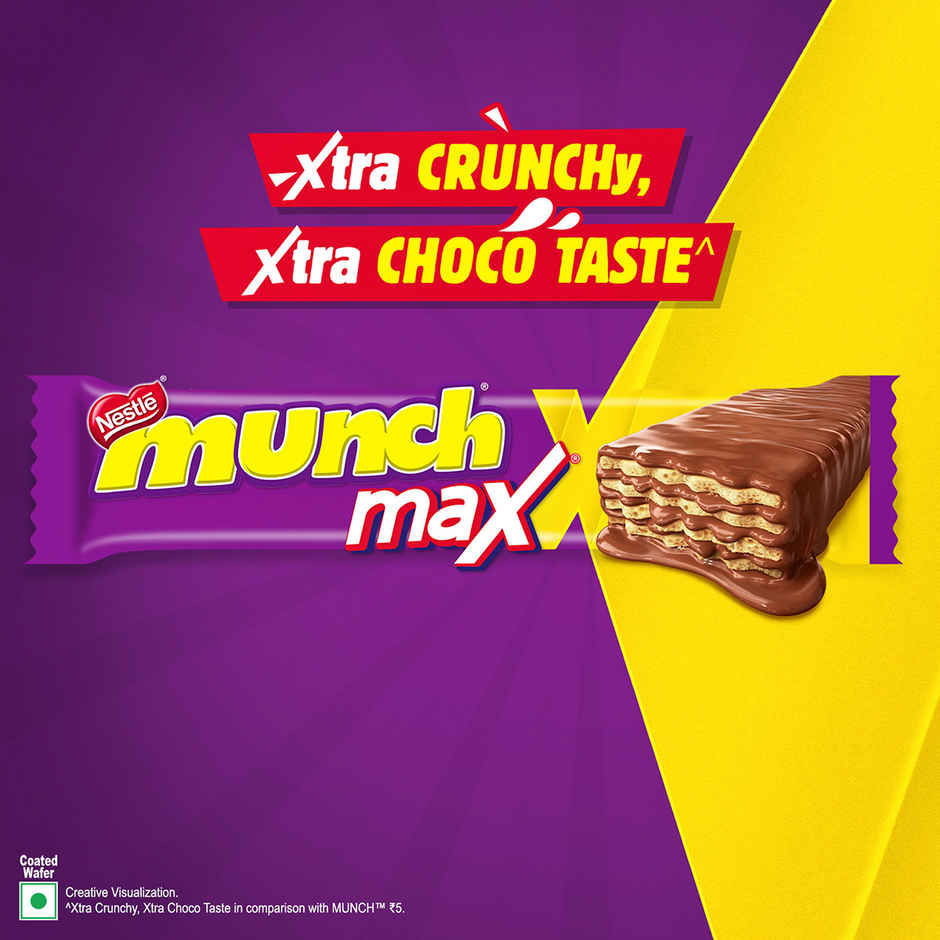 Nestle MUNCH MAX Choco Coated Crunchy Wafer Bar