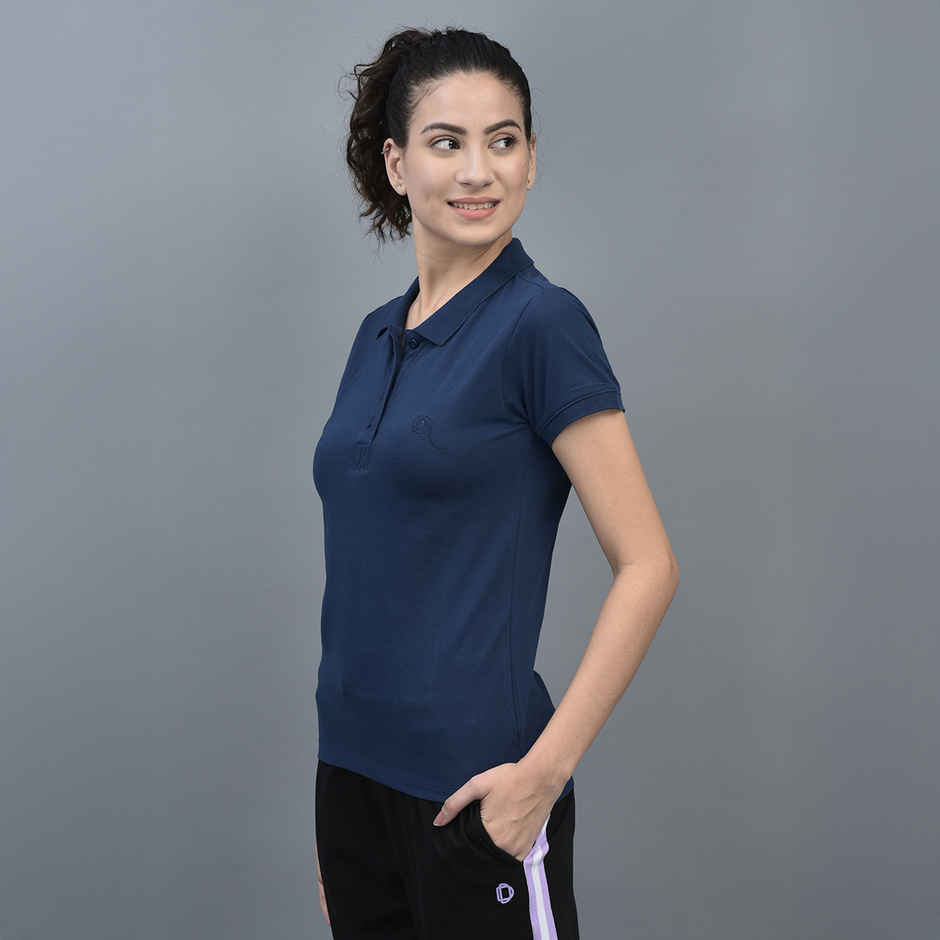Dollar Women Polo T-shirt - Navy | Premium Cotton | M