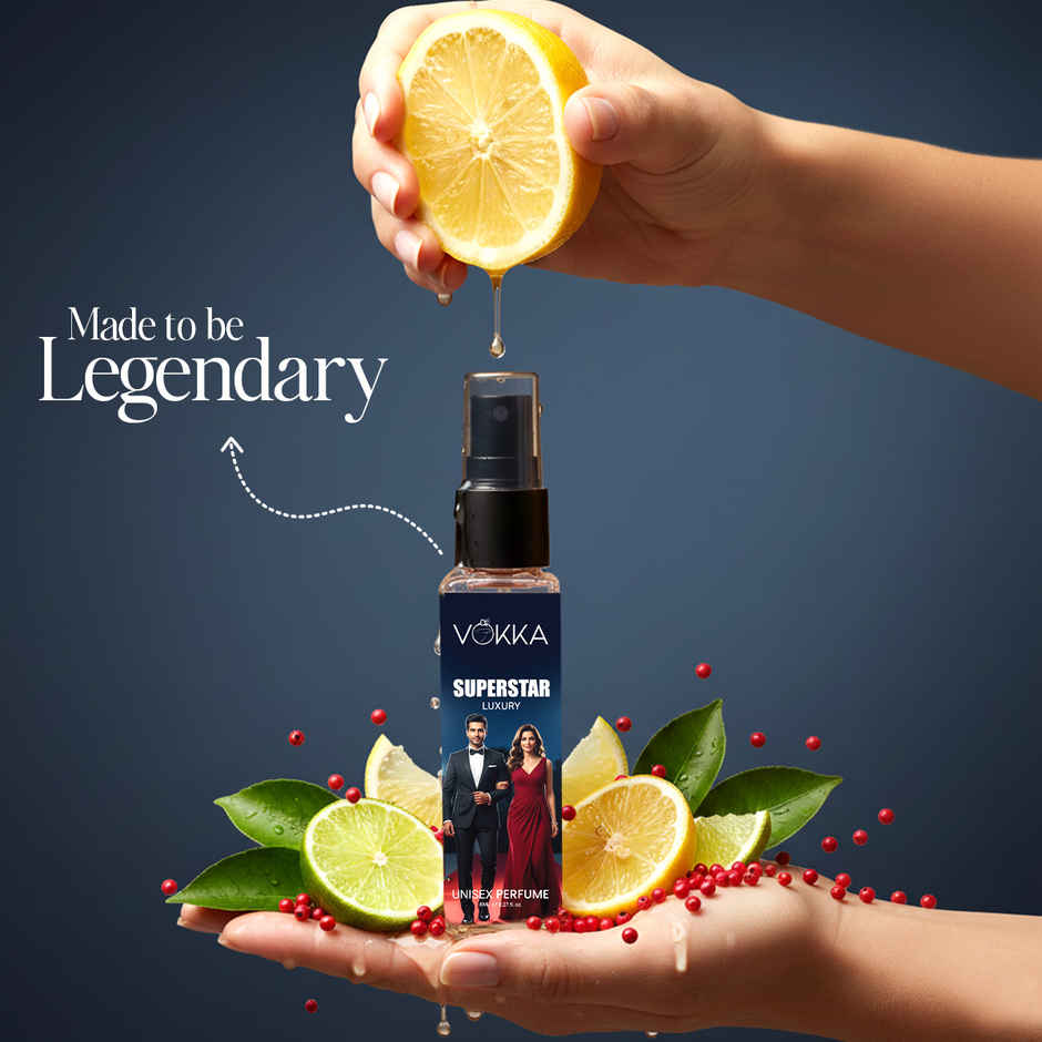 Vokka Pocket Perfume Superstar Unisex Luxury Lemon Pepper Floral