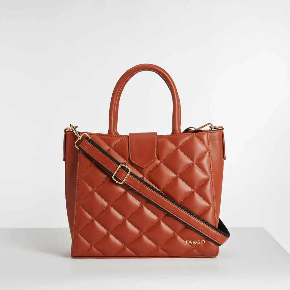 FARGO Women's Hera Quilted Handbag | FGO-891 | Tan