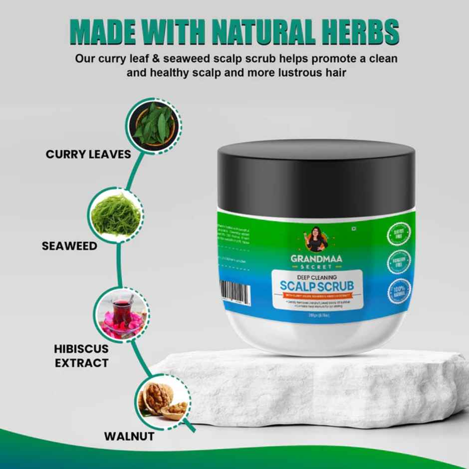 Nidhi'S Grandmaa Secret Scalp Scrub With Curry Leaves And Seaweed