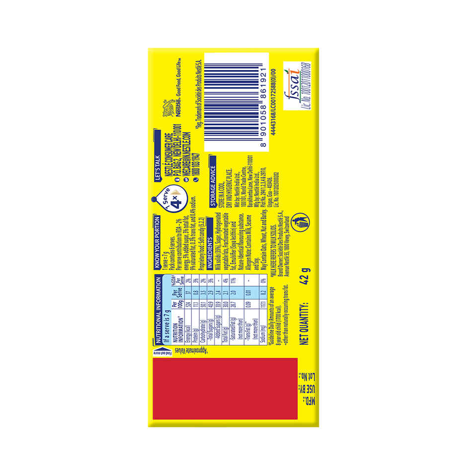 Nestle Milkybar Chocolate, Yummy Creamy Treat, Made with Milk