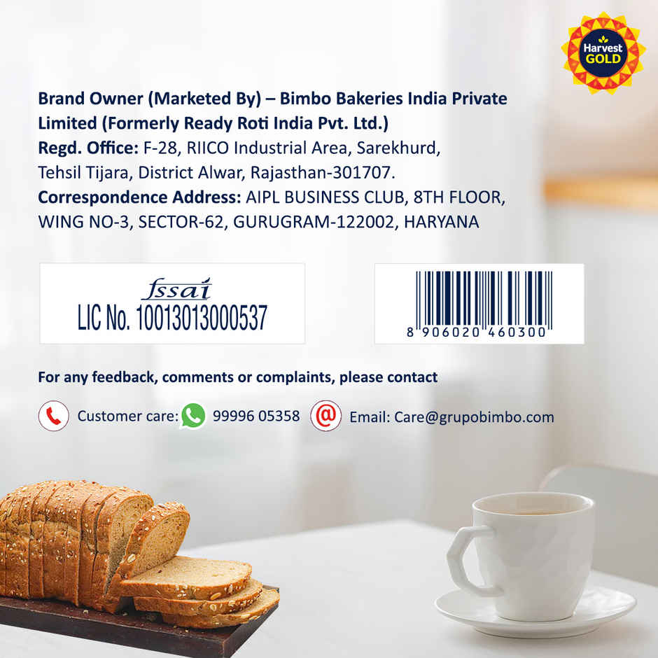 Harvest Gold - Multigrain Bread- 13 Grains & Seeds (Zero Maida)