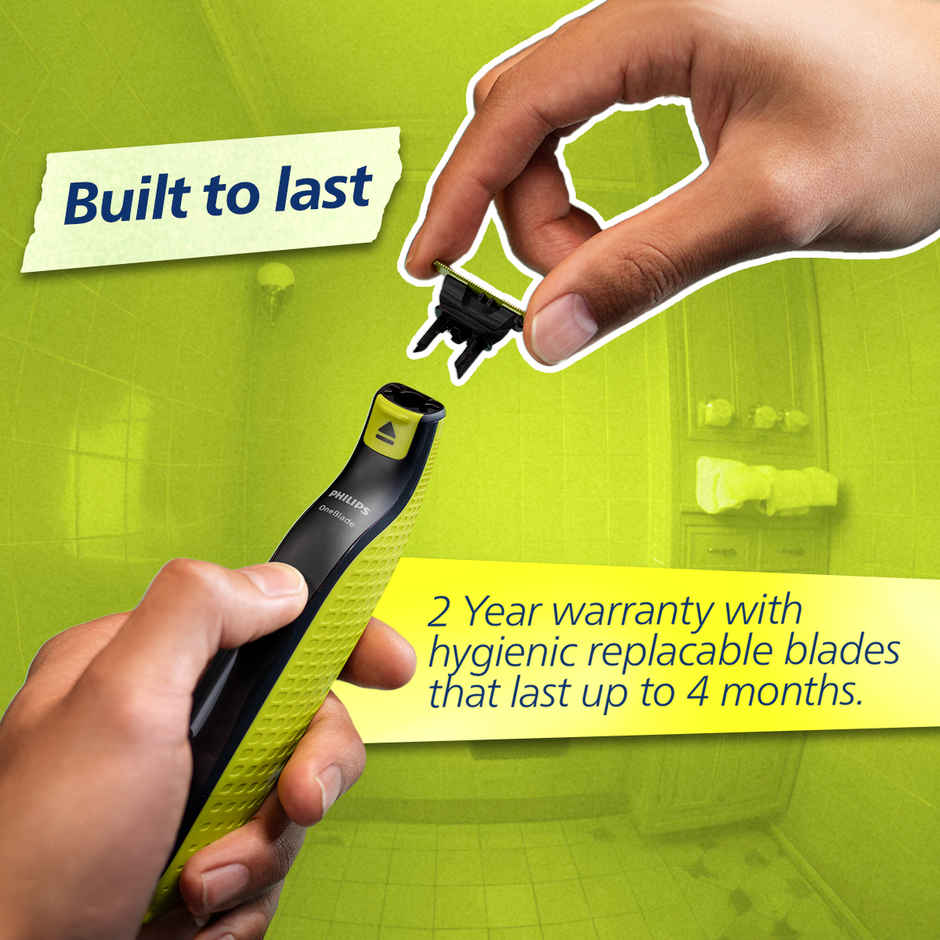 Philips OneBlade Turbo2X Beard Trimmer | Styler & Shaver for Men | Patented Skin-Safe Tech | 100% Waterproof