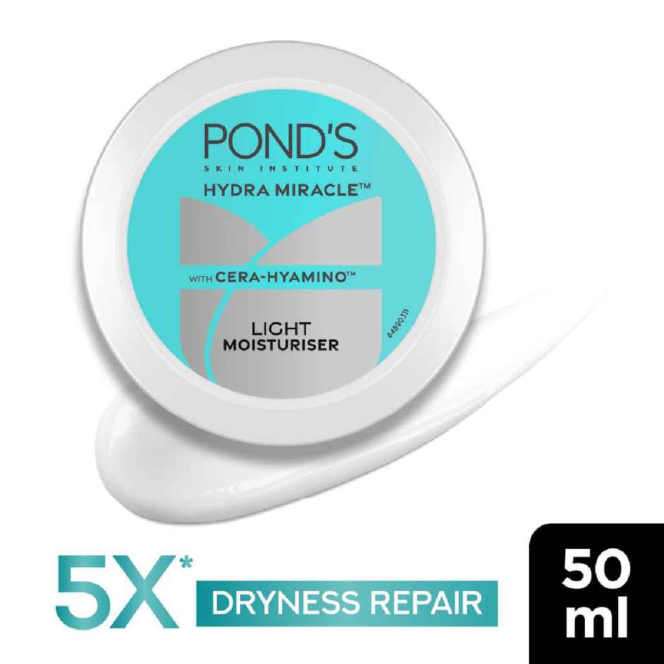 Pond's  Light Moisturiser With Cera-Hyamino For 5X Dryness Repair For Soft, Smooth Skin, 50Ml