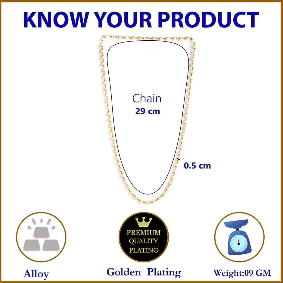 Zeneme Gold Plated Finish Handmade Work Multi-Pearl Jewellery For Women & Girls