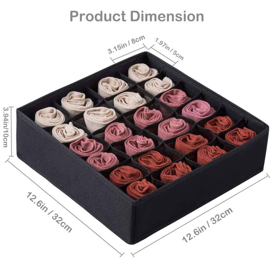 Zedak Undergarments & Socks Organizer For Wardrobe | Black