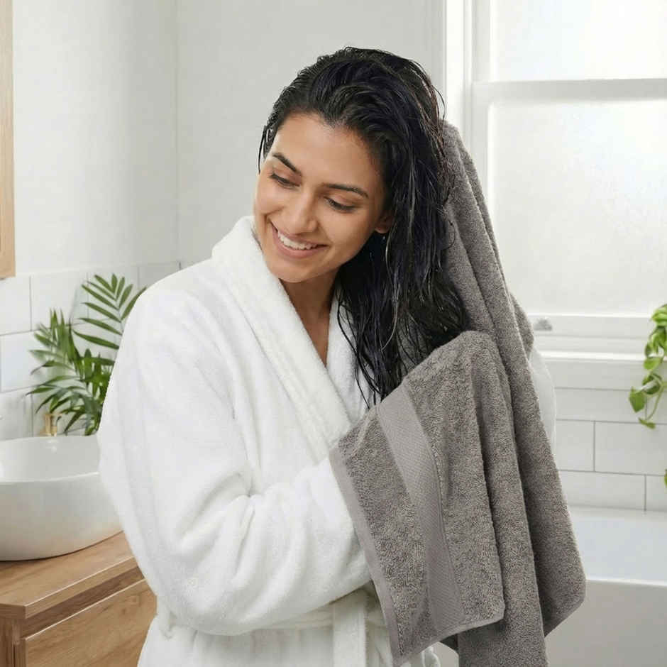 Mytrident Urban Comfort Cotton Bath Towel | Charcoal