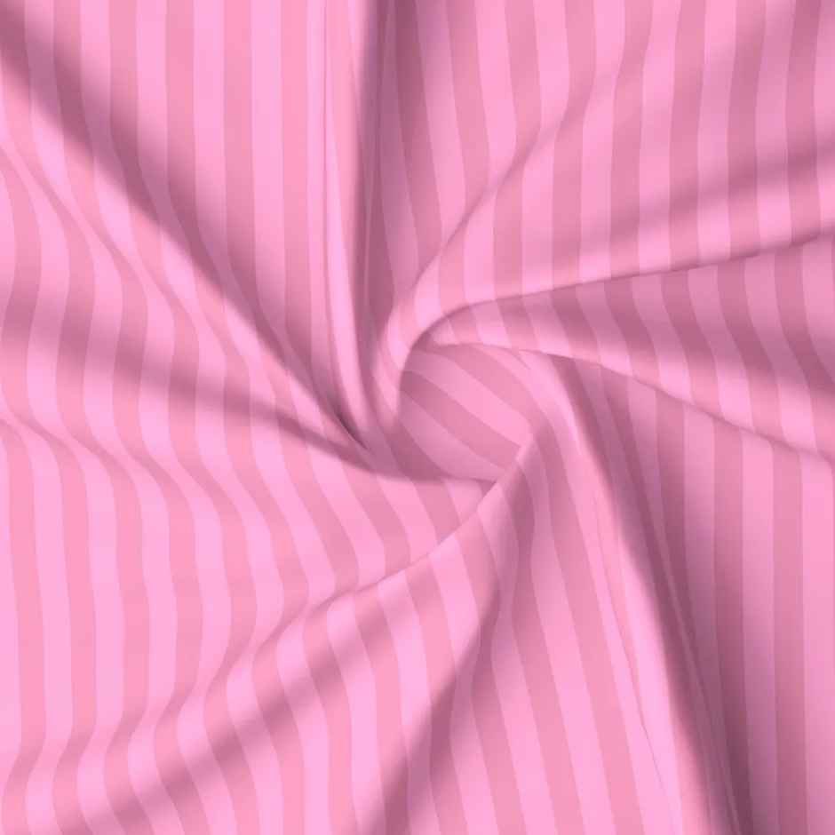 Homeharmony Plain Pink Lining Double Bedsheet | With 2 Pillow Covers | Pink | 87 x 98 in