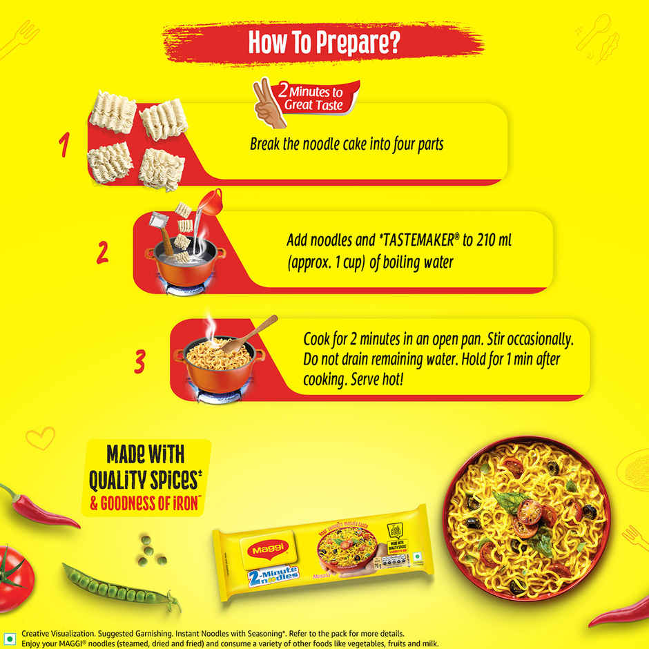 MAGGI 2-Minute Instant Noodles | Masala Noodles | Made With Quality Spices