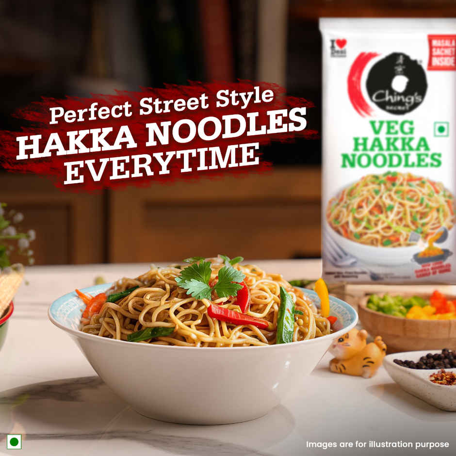 Chings Secret Hakka Noodles with Masala - 140g, Complete Hakka Noodle Kit