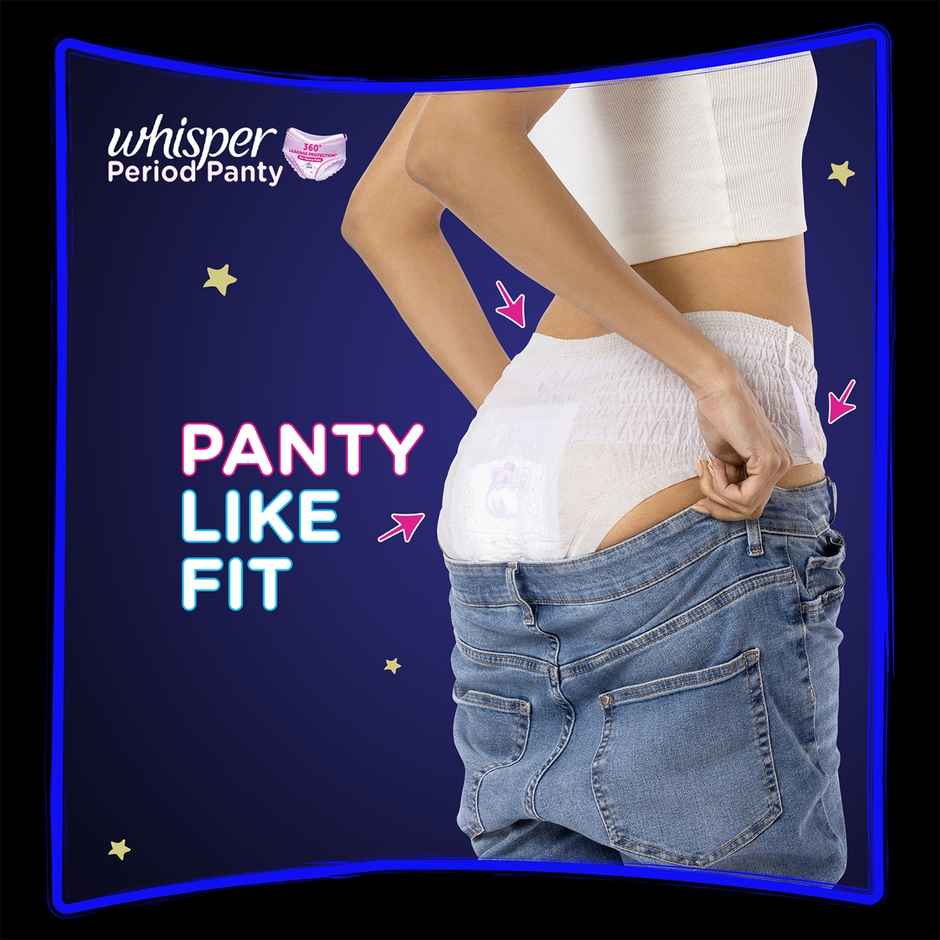 Whisper Super Absorbent Period Panty, 12 M-L Pants