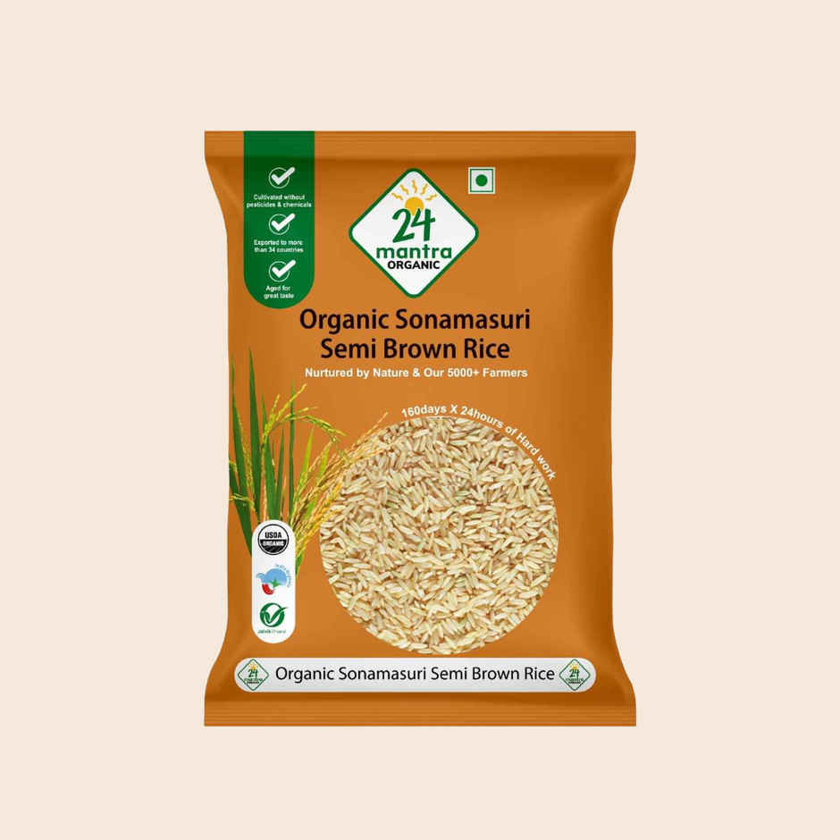24 Mantra Organic Sonamasuri Semi Brown Rice