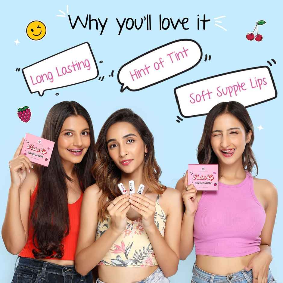 Myglamm Popxo Tinted Lip Balm Kit - Pucker Up