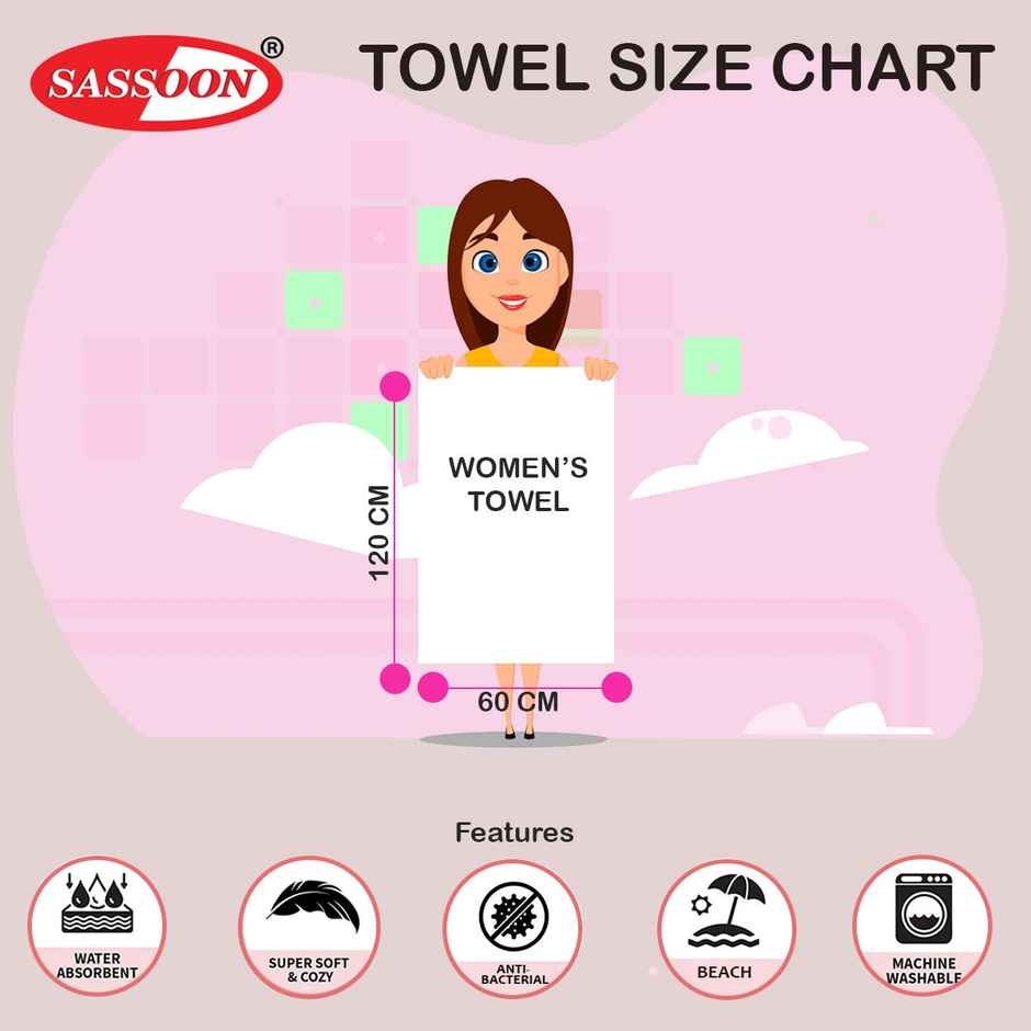 Sassoon Microfiber Medium Bath Towel | Rust | 60 x 120 cm