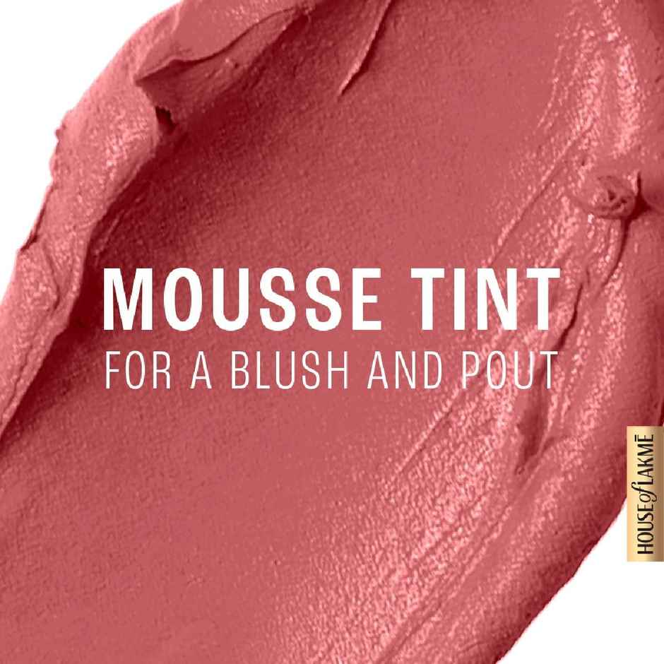 Lakme Double Duty Lip & Cheek Mousse Matte Lipstick & Soft Blush, Nude Cushion
