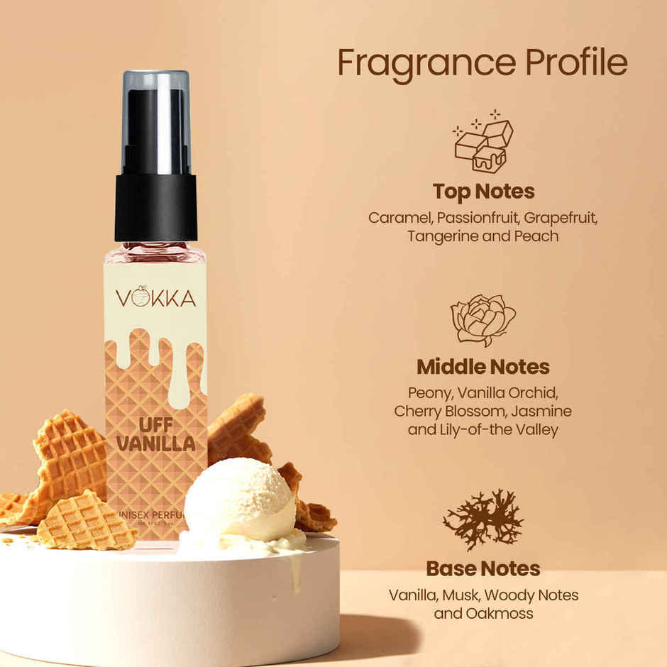 Vokka Pocket Perfume Uff Vanilla 8ml Luxury Eau De Parfum for Women