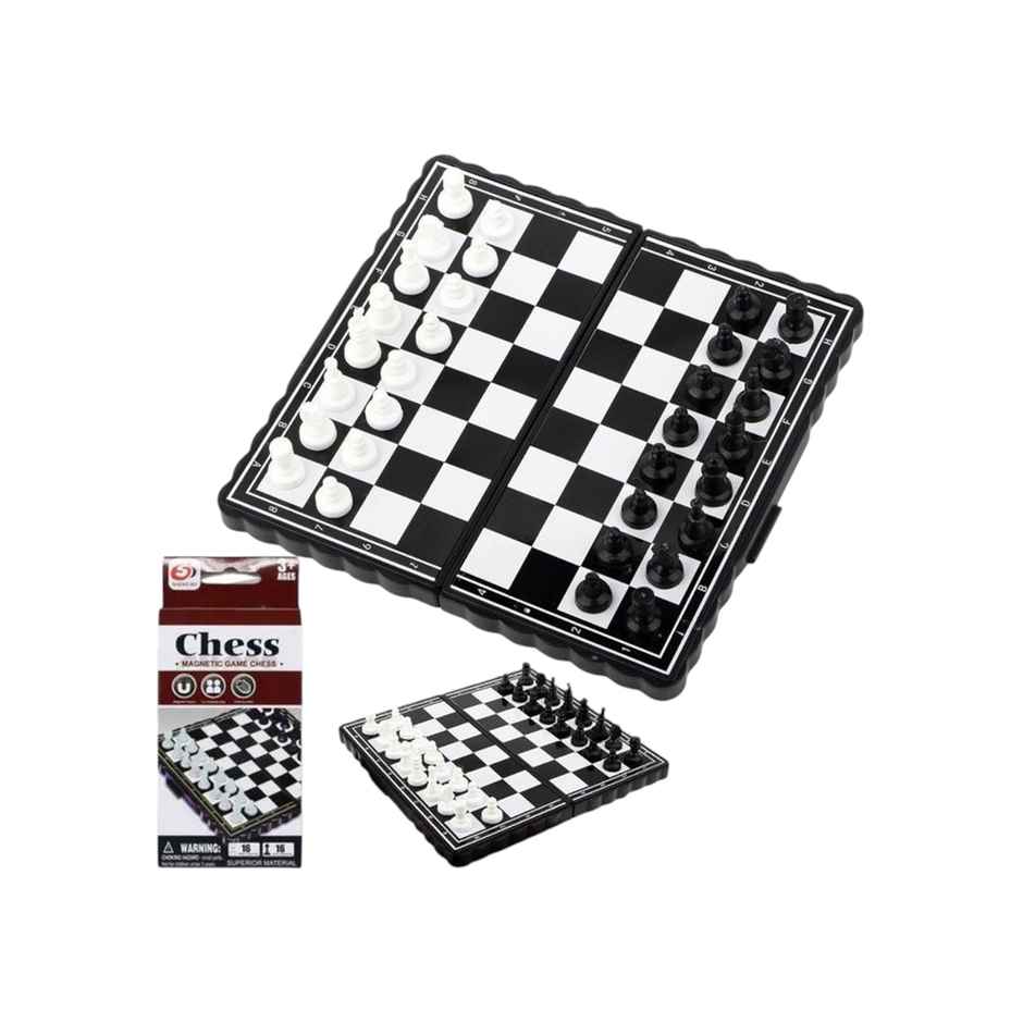 Fablue Mini Foldable Magnetic - Pocket Size Travel Chess Board Game