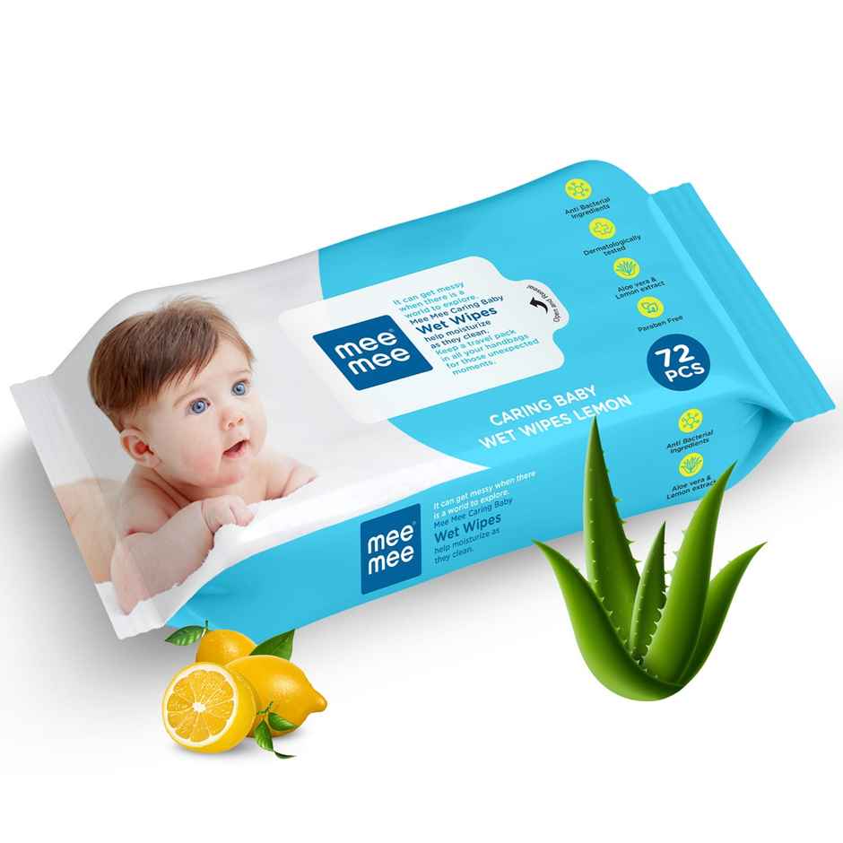 Mee Mee Soft Gentle Baby Wet | Wipes For Babies - Pack Of 1 | 72 Pulls Per Pack