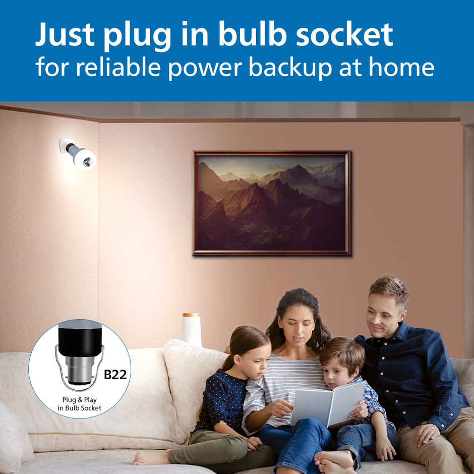 Philips Emer Zenith LED Bulb | 9 W | Cool White | B22 | 9 Hrs | Grey