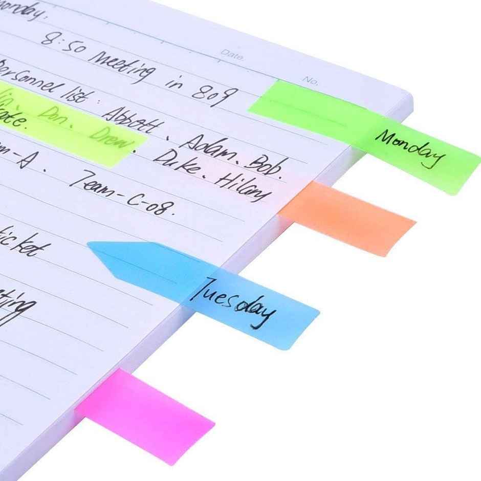 Saya Arrow Page Flags | 5 Color Sticky Index Tabs for Books | Files & Document Marking