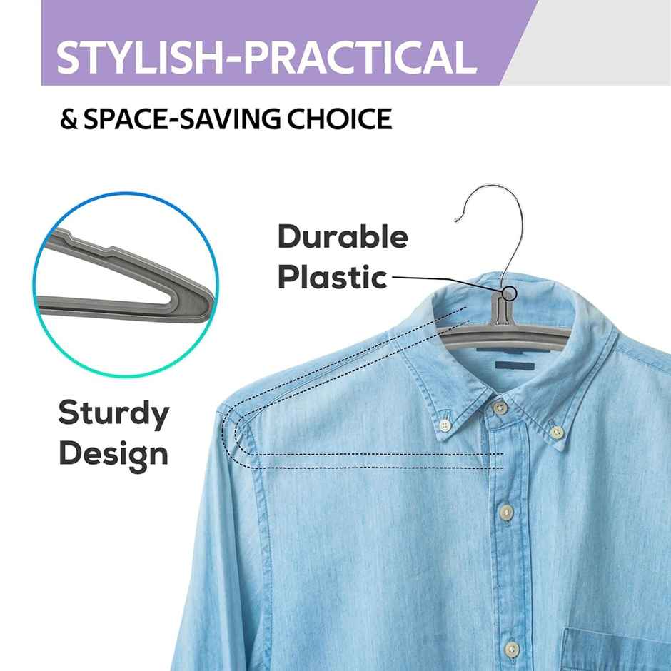 Kuber Industries Set of 12 - Hangers For Clothes | Hangers For Sarees & Dress Hanging