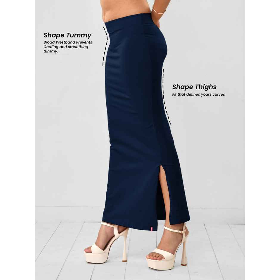 Lyra Women's Saree Shaper | Navy - Free Size