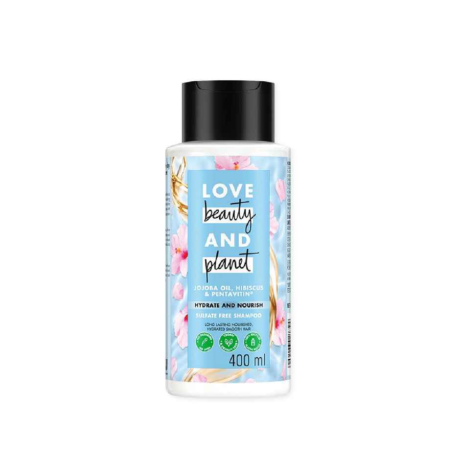 Love Beauty & Planet Jojoba Oil | Hibiscus & Pentavitin Hydrate & Nourish Shampoo
