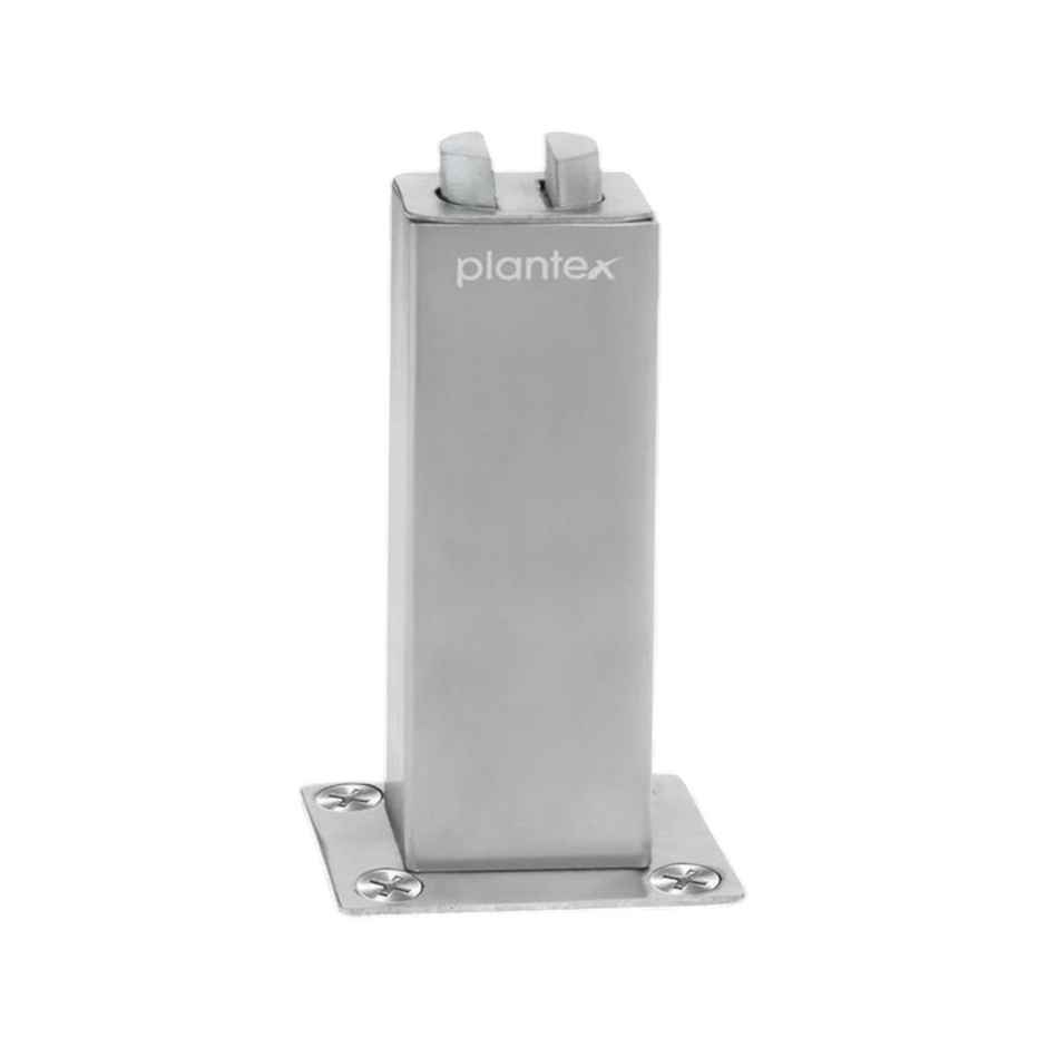 Plantex SS Wall-Mounted Door Stopper (Matt Silver, Pack of 1)
